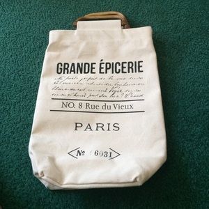 French canvas wine bag