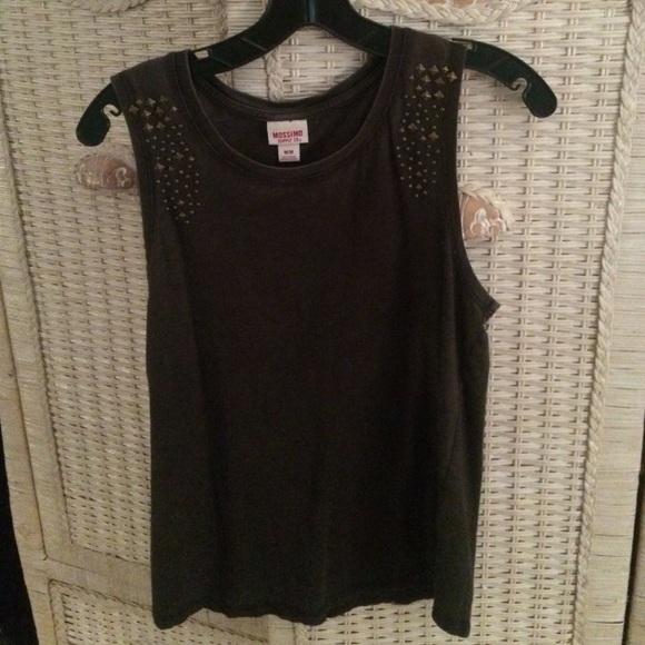 Dark grey target tank top