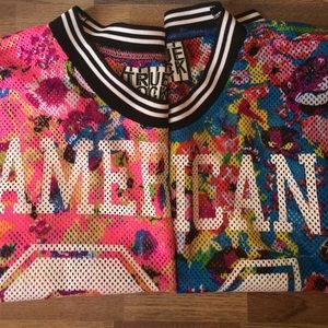 Floral "American" jersey crop top bundle