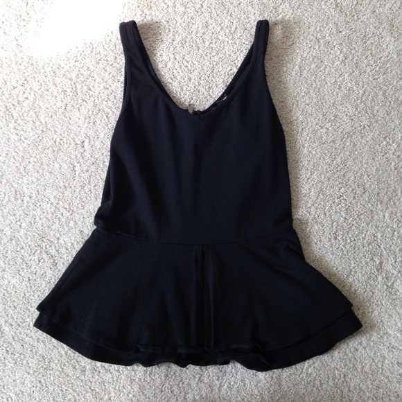 black peplum top, small