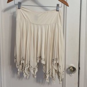 🎉 SOLD 🎉 Free People Ivory Handkerchief Skirt