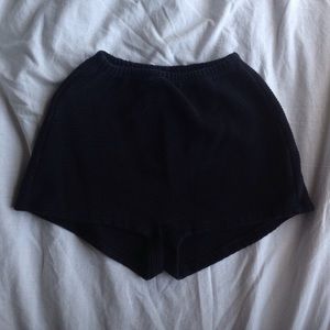 Cotton-Ottoman High-Waist Hot Short