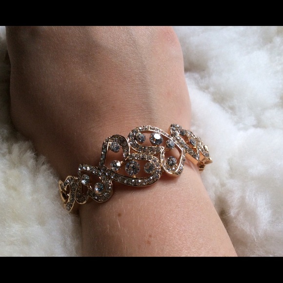 GOLD PLATED BRACELET BANGLE CUFF - Picture 2 of 3