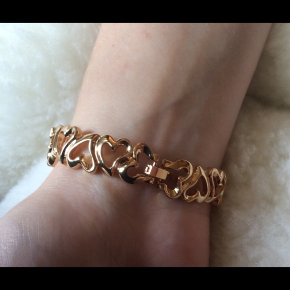 GOLD PLATED BRACELET BANGLE CUFF - Picture 3 of 3
