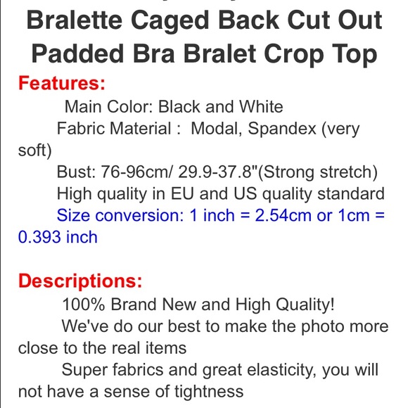 Black caged bralette - Picture 3 of 3