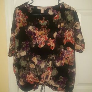 Over sized drawstring top