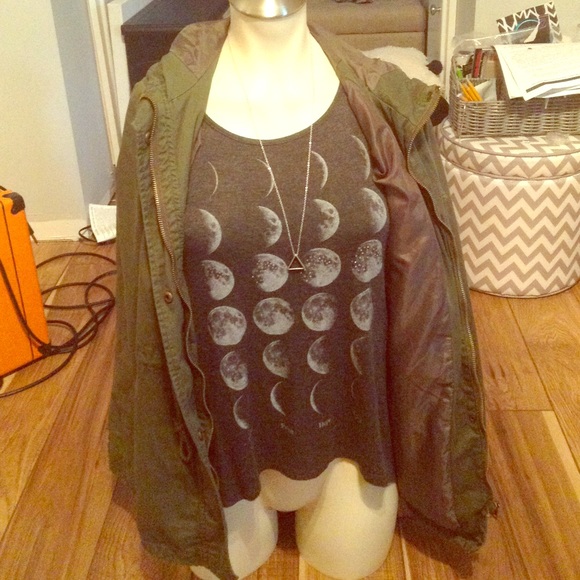 HIPSTER Gray Moon Phases Shirt