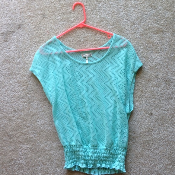 Turquoise knitted shirt - Picture 1 of 1