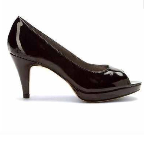Bandolino "MYLAH" Patent Peep Toe Pump, Blck