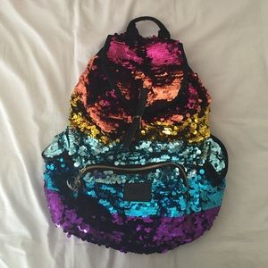 Sparkly vs pink backpack