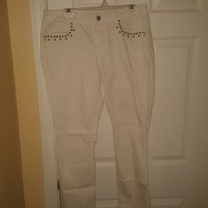 American eagle white denim skinny jeans