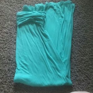 Turquoise maxi skirt
