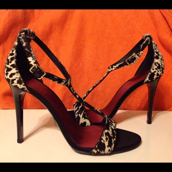 Burberry Gladeside Prosum Leopard Calf Hair TStrap