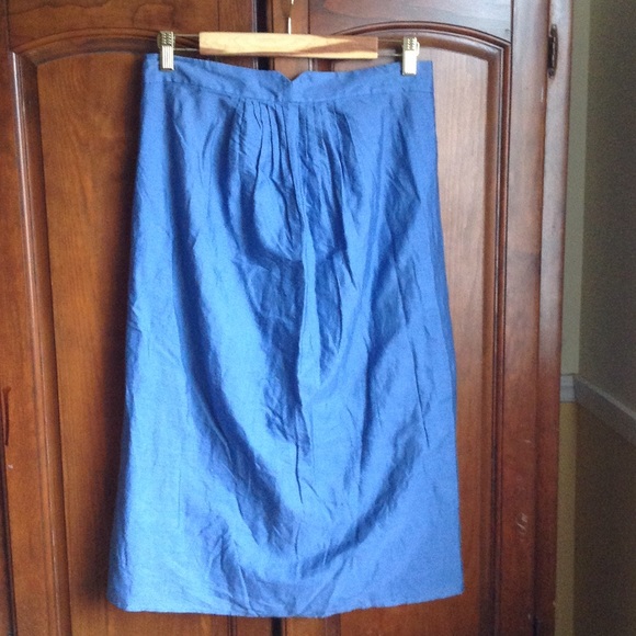 Loose strapless blue dress by Reiss