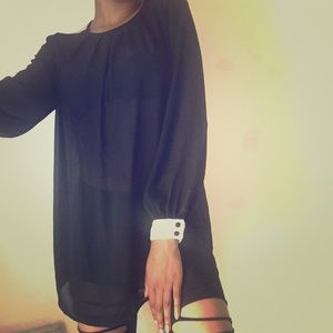 Sheer shirt dress