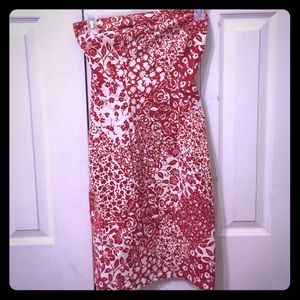 I.L.U red and white floral dress