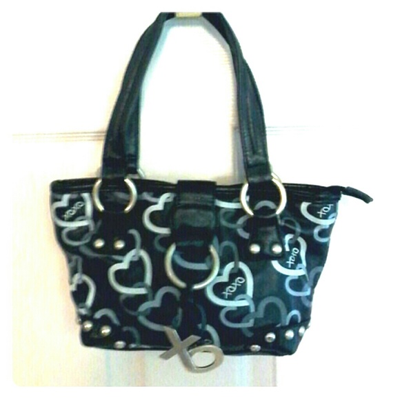 XOXO Silver and Black Handbag