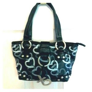 XOXO Silver and Black Handbag