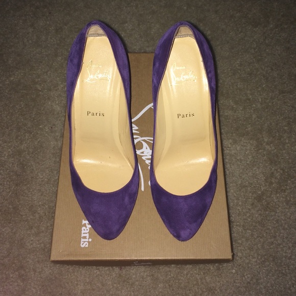 Christian Louboutin Shoes - Christian Louboutin purple heels 120mm 8.5 FIRM