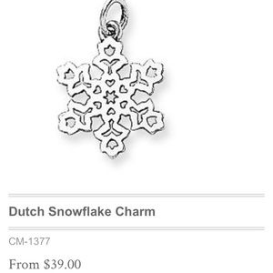 James Avery Dutch Snowflake Charm