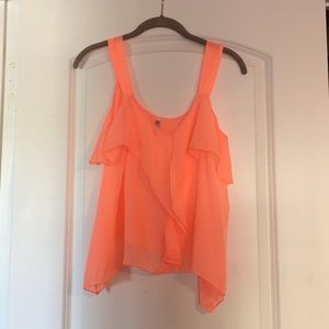 Neon orange tank top