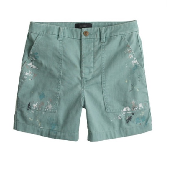 Limited Edition J. Crew Hand-painted Chino Shorts