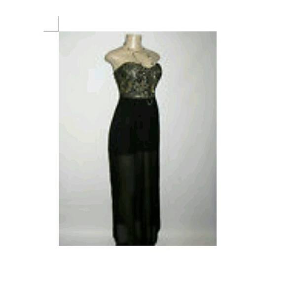 Dresses & Skirts - Sparkling gold and black dress NWOT