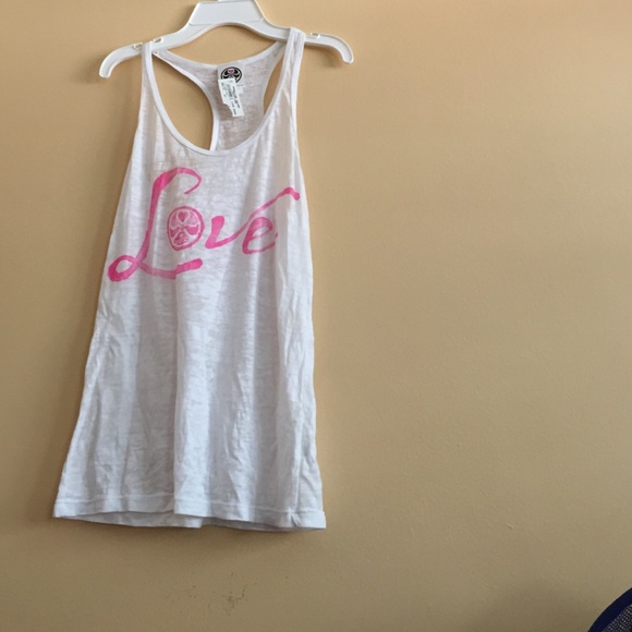 White racer back tank top