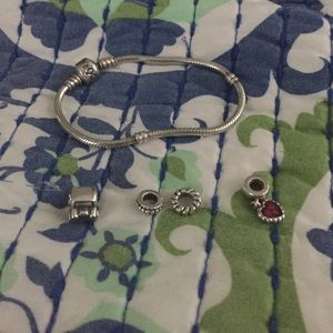 Pandora bracelet and charms