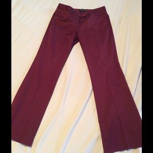 Drew fit burgundy-red pants from The Limited