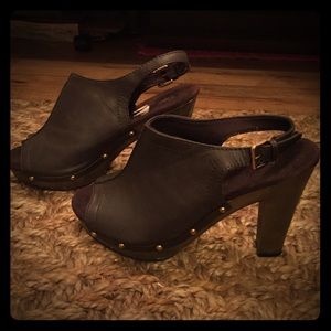 Cute Faux Leather Studded Heels