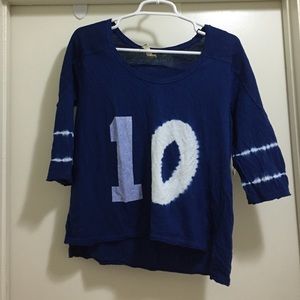 Free People indigo blue shirt size small