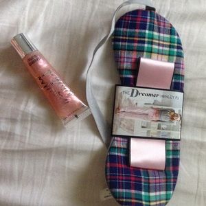 VS sleep mask and lip gloss