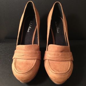 Michael Antonio Tan Suede Platform Wedges