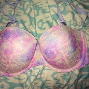 Victoria's Secret multi colored lace bra 36D