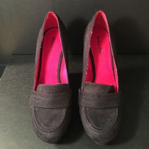 Michael Antonio Black Suede Platform Wedges