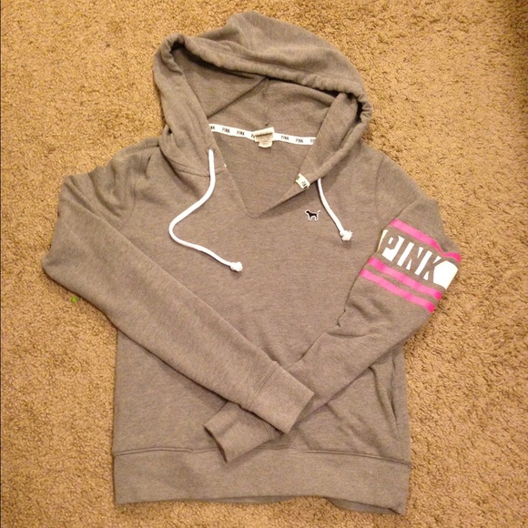 PINK grey hoodie