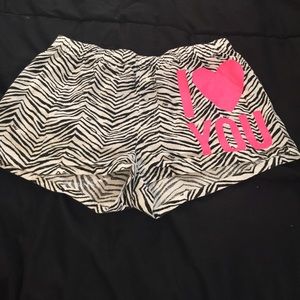 Victoria's Secret PINK zebra sleep shorts