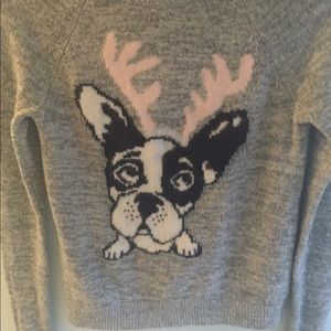 Abercrombie reindeer dog Christmas sweater