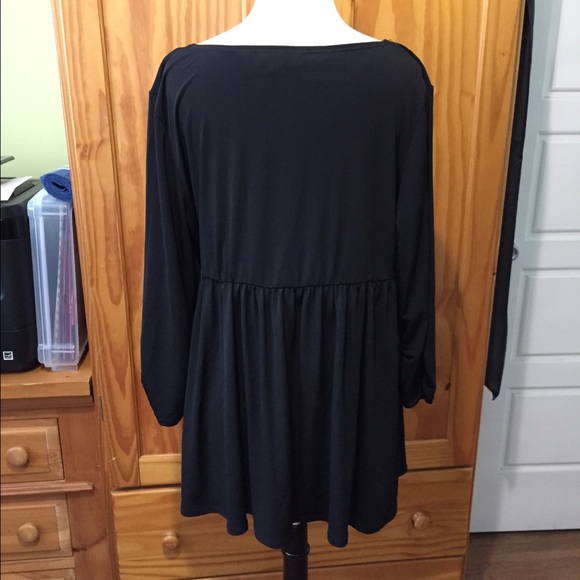 AB Studio black baby doll top XL new no tags - Picture 2 of 2