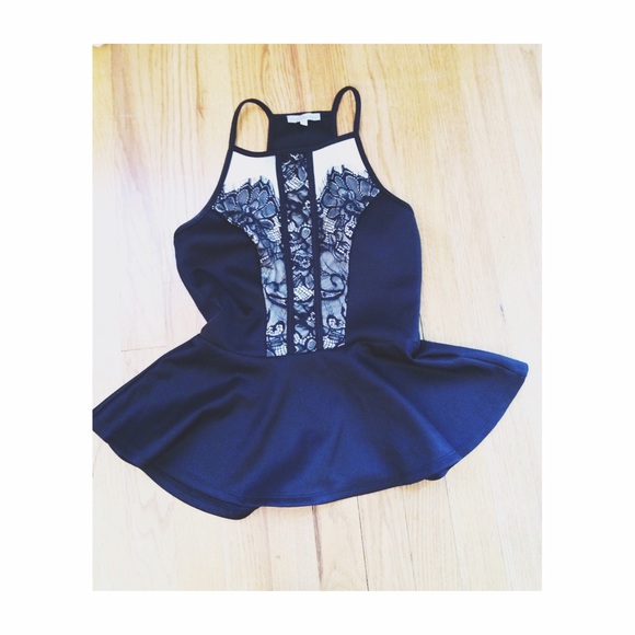 Lace peplum