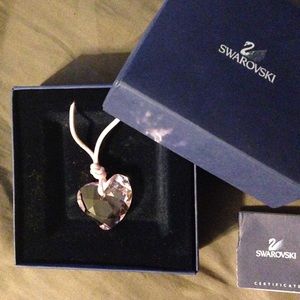 Swarovski Pink Austrian Crystal Pendant Heart