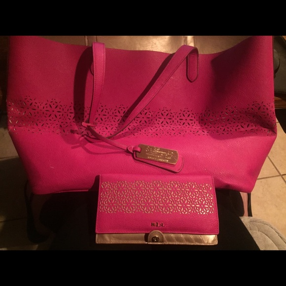 Ralph Lauren Chantilly Tote in Hibiscus