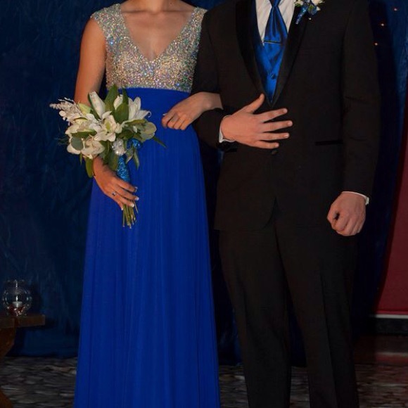 Royal blue prom dress