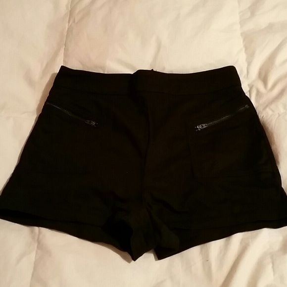 Black, high waisted shorts