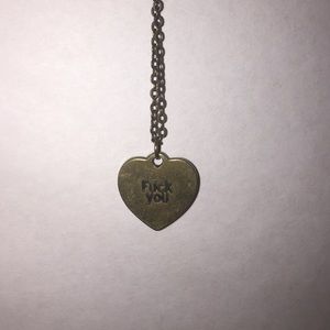Brandy Melville "F*ck You" necklace