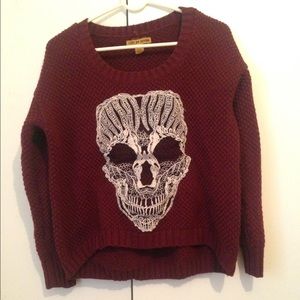 Lace skull sweater