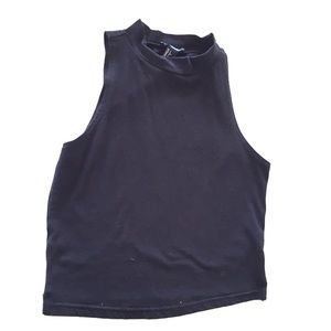 Forever 21 Halter Black Crop Top