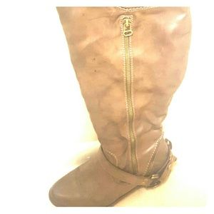 Tall brown/tan boots! Worn twice!