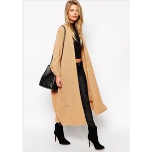 Cape Cardigan in Rib Camel (On Hold!)